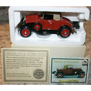 1931 CHEVY SPORTS CABRIOLET DIE CAST CAR by NATIONAL MOTOR MUSEUM UNOPENED BOX